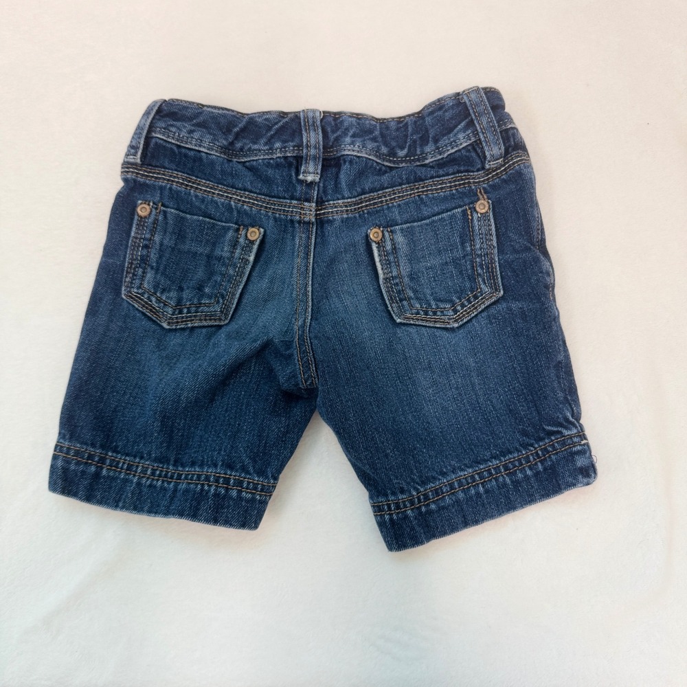Old Navy Denim Shorts Kids Size 5 Blue Excellent Adjustable Waist Cotton